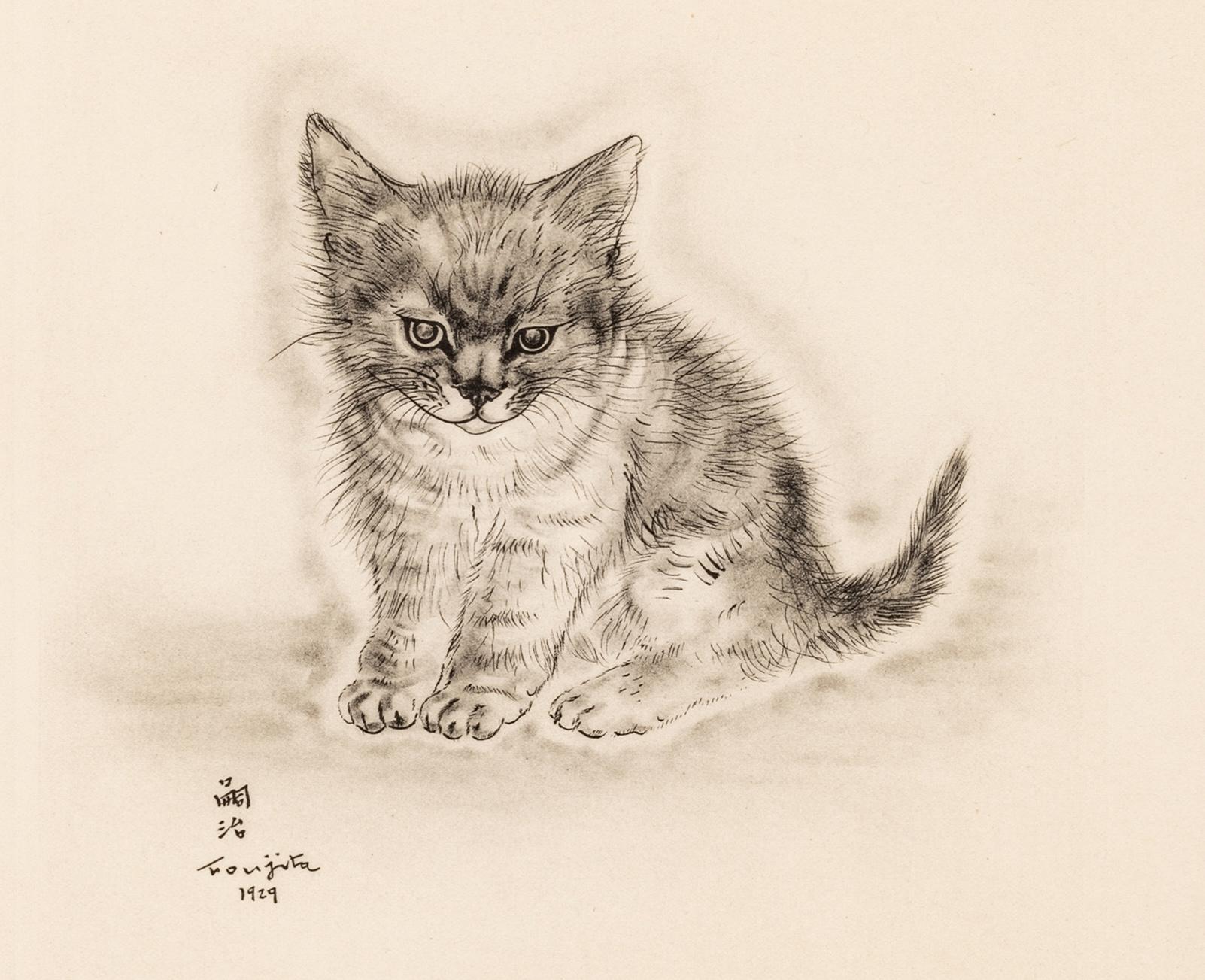 得価正規店版画　FOUJITA 「Chat（Cat）」62/250 版画